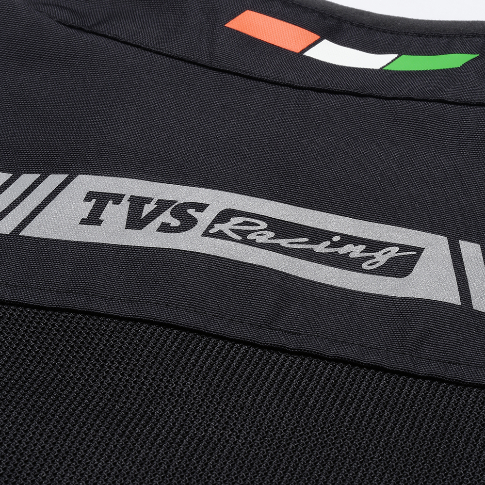 TVS Racing Asphalt Riding Jacket for Men - High Abrasion 600D Polyester, Essential Bike Jacket (Grey)