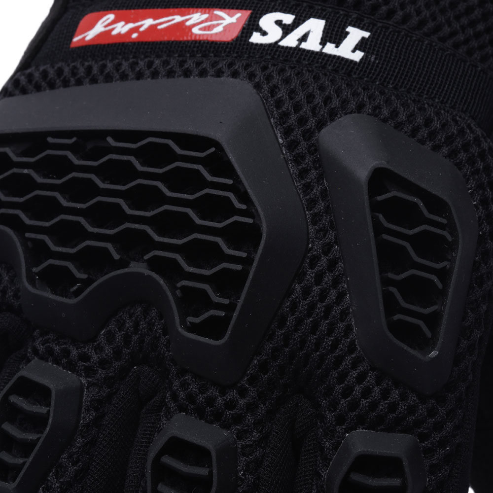 TVS Racing Adventure Riding Gloves for Men | PVC Protected, Touch Screen Compatible, Visor Wiper Fingertips (Black)