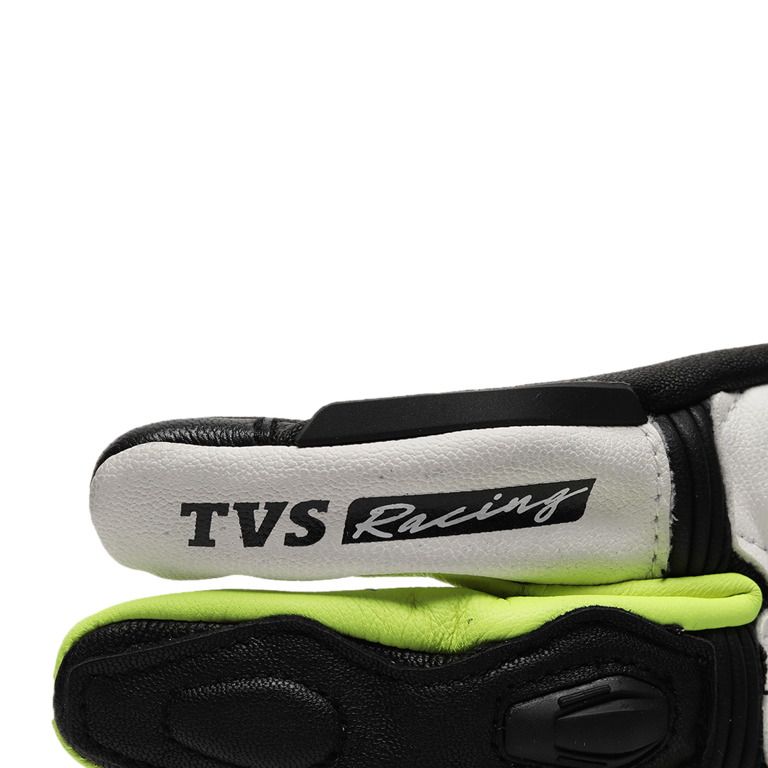 TVS Racing Race Riding Gloves for Men | TPR Protection, Touch Screen Compatible, Visor Wiper | Off-Road Bike Gloves (Black & Neon)