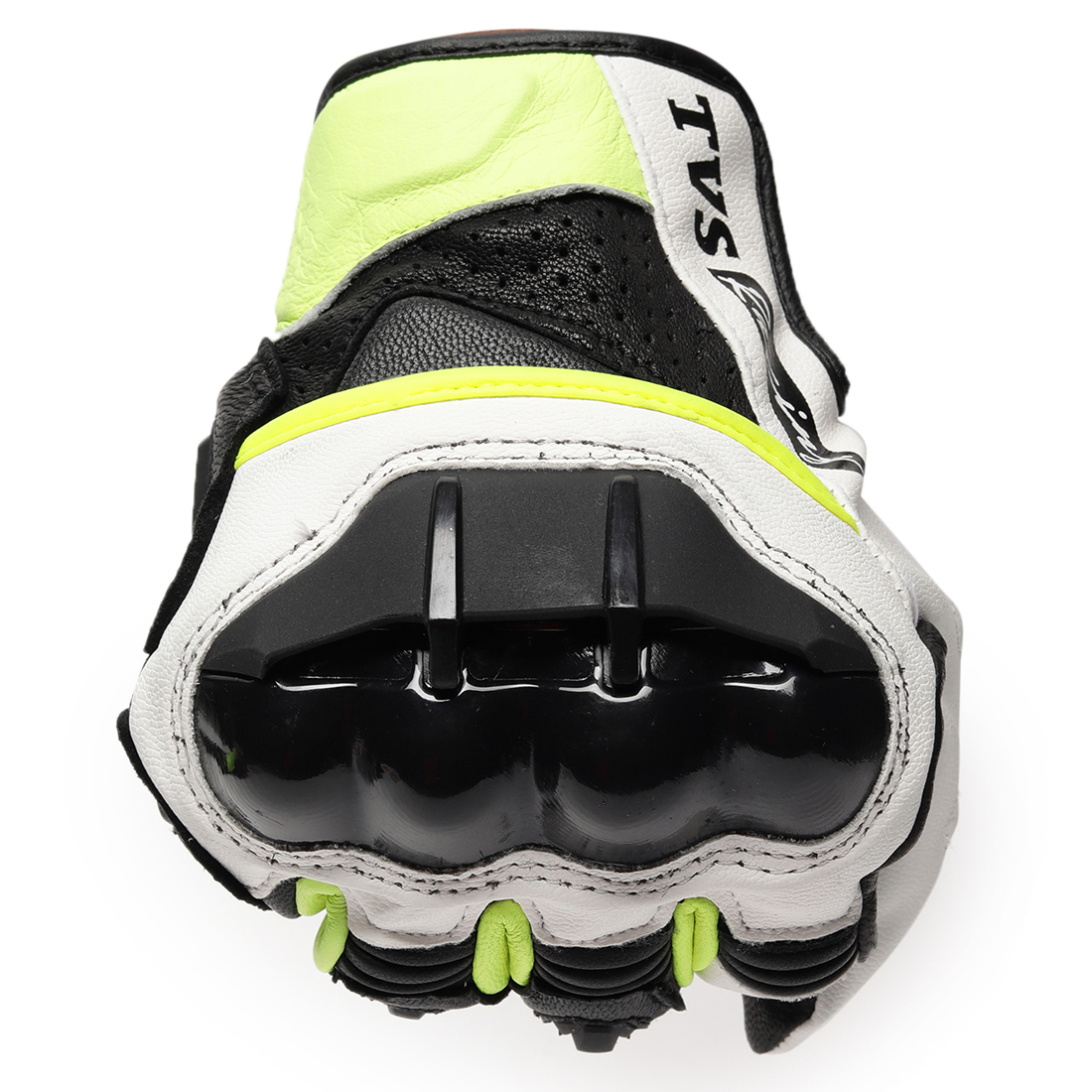 TVS Racing Race Riding Gloves for Men | TPR Protection, Touch Screen Compatible, Visor Wiper | Off-Road Bike Gloves (Black & Neon)