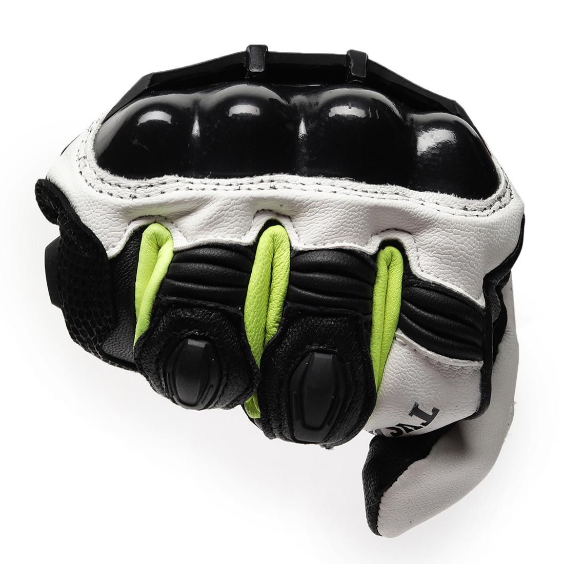 TVS Racing Race Riding Gloves for Men | TPR Protection, Touch Screen Compatible, Visor Wiper | Off-Road Bike Gloves (Black & Neon)