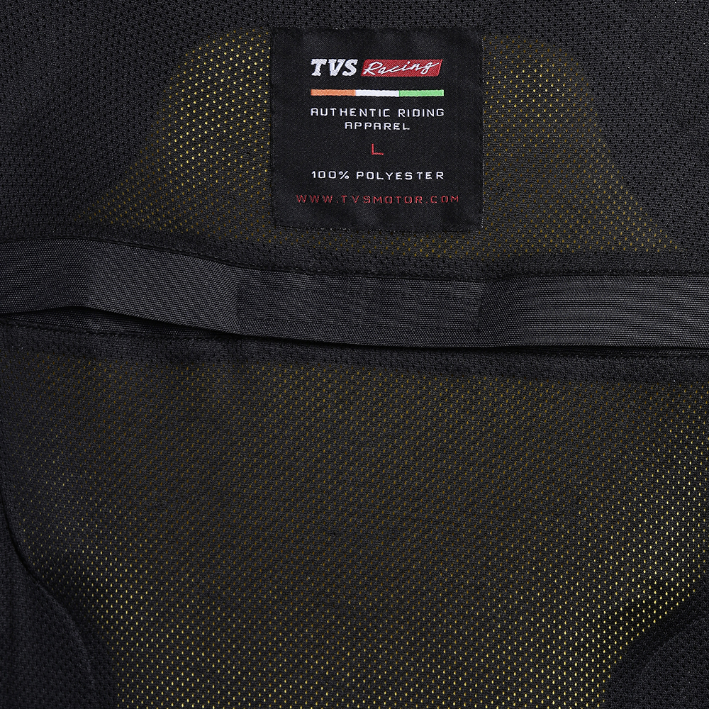 TVS Racing Asphalt Riding Jacket for Men | High Abrasion 600D Polyester, Basic Bike Jacket (Neon)