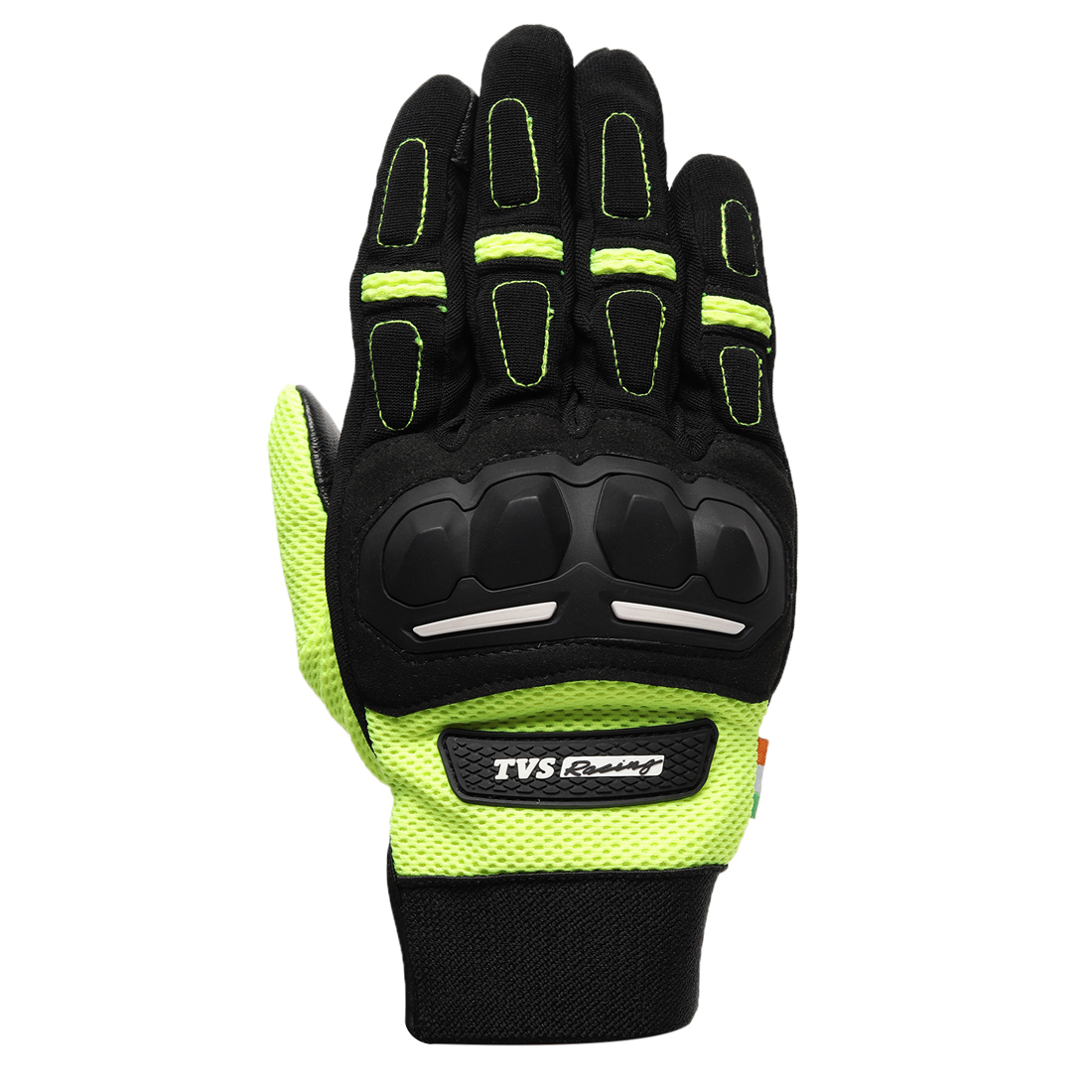 TVS Racing Xplorer Neon Riding Gloves – TPR Protection, All-Weather Comfort, Touch Screen Compatible