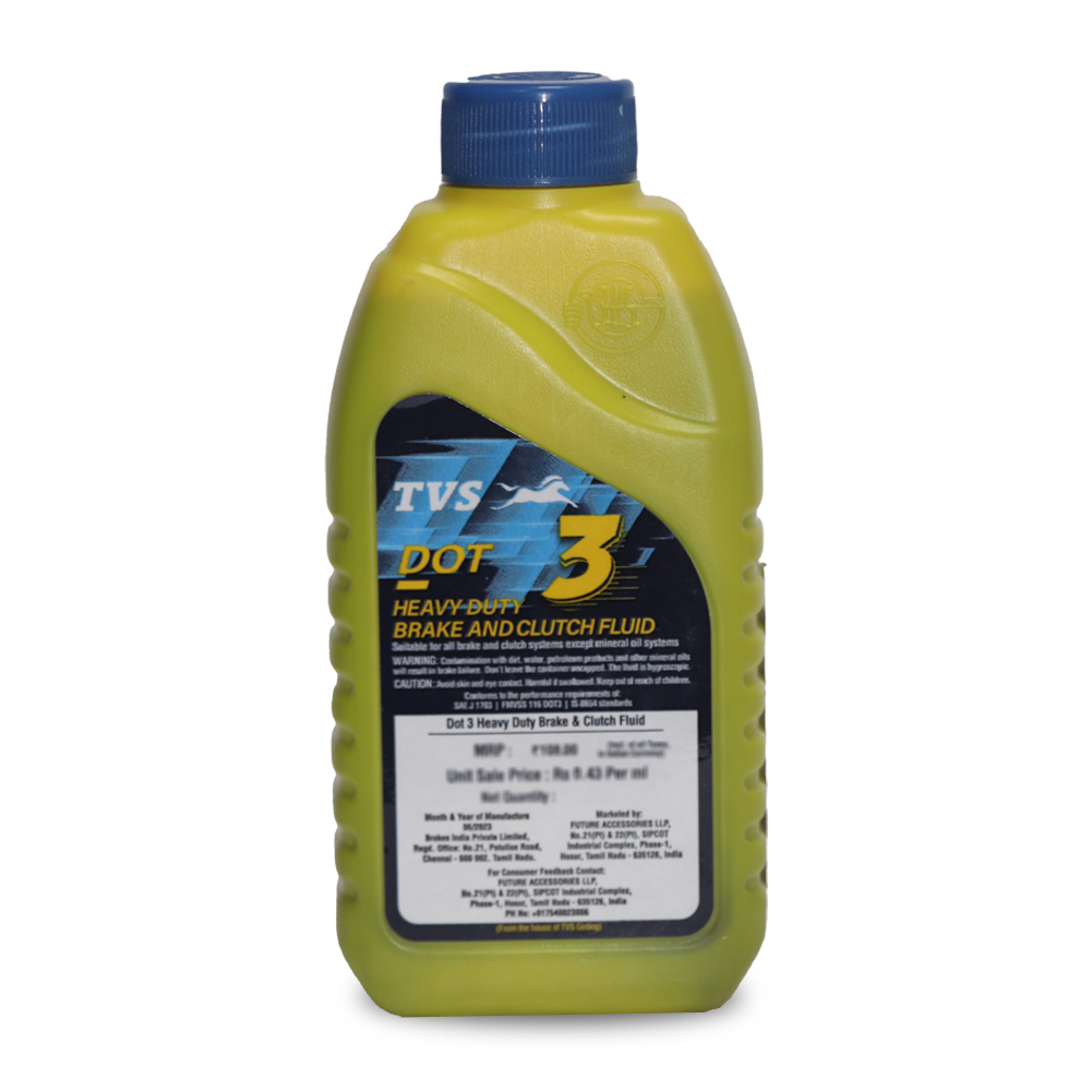 TVS DOT3 Brake and Clutch Fluid 250ml – Heavy-Duty Performance & Protection