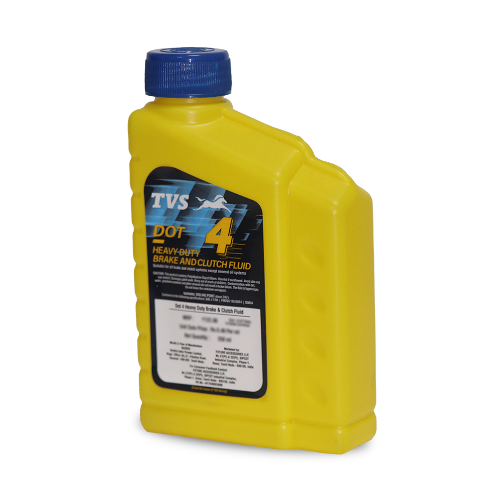 TVS DOT4 Brake and Clutch Fluid 250ml – Heavy Duty, High-Performance Motorcycle Fluid