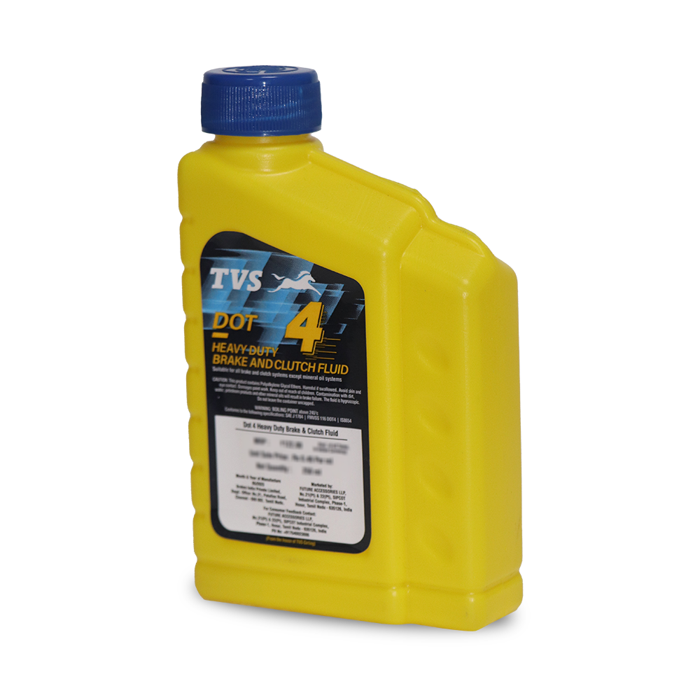 TVS DOT4 Brake and Clutch Fluid 250ml – Heavy Duty, High-Performance Motorcycle Fluid