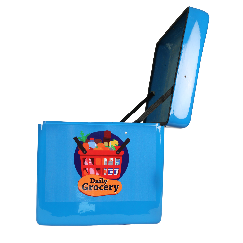 TVS Delivery Box with Top Opening & Divider | Durable Plastic Construction