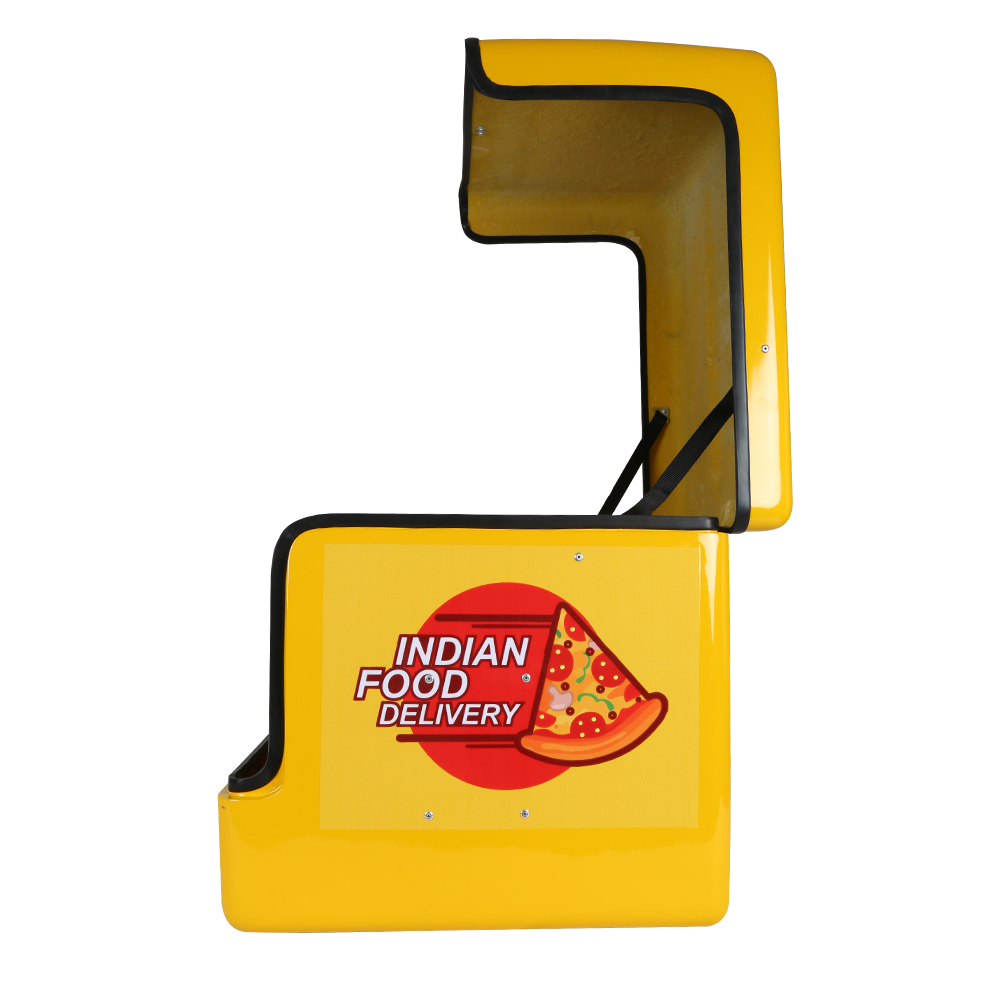 TVS Front Open Delivery Box - Durable Plastic, Secure Lid, and Ample Storage