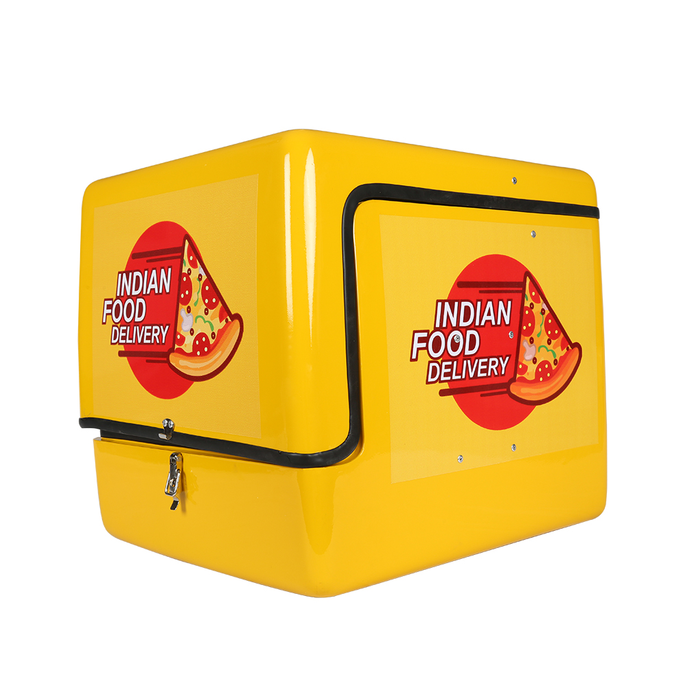 TVS Front Open Delivery Box - Durable Plastic, Secure Lid, and Ample Storage