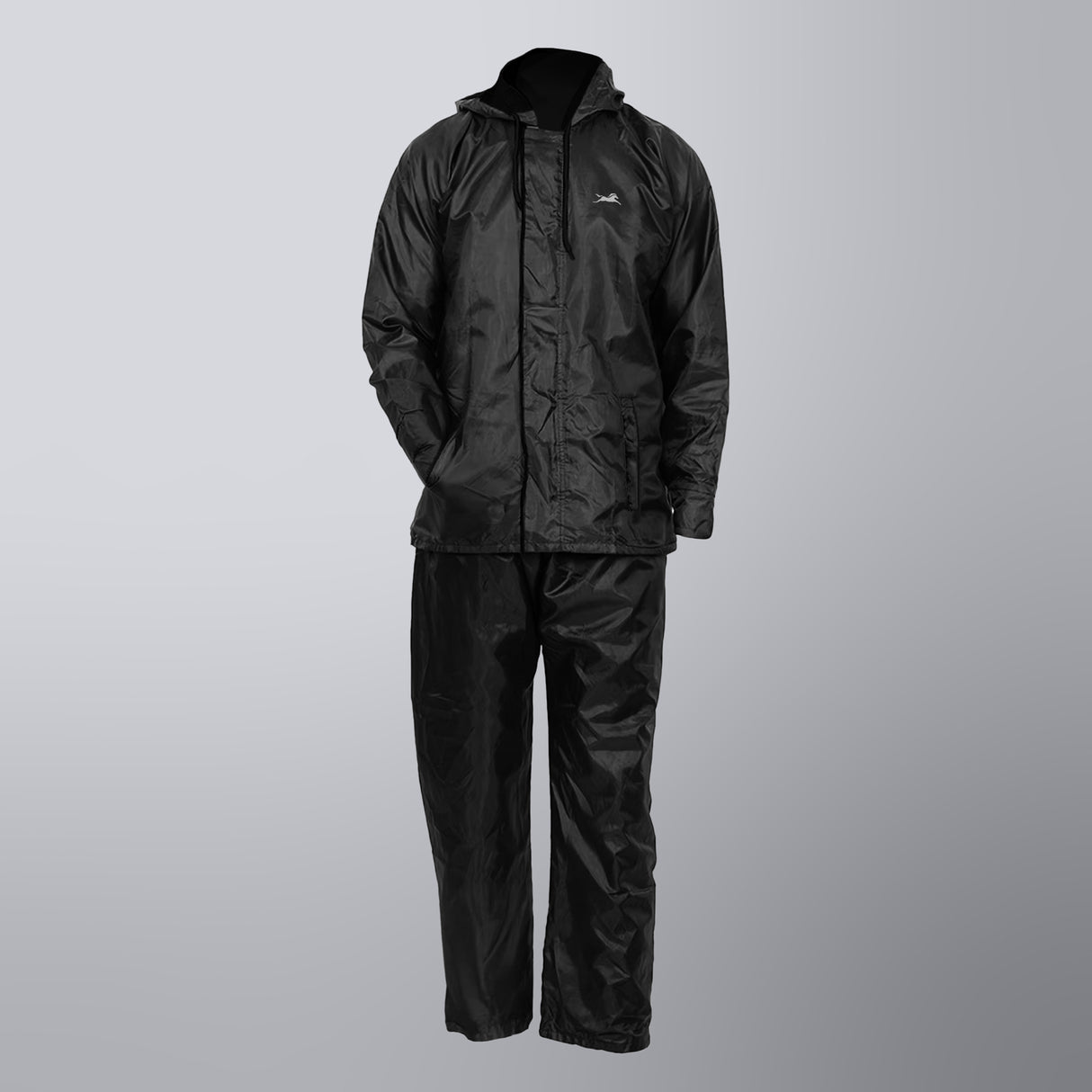 TVS Double Layer Polyester Raincoat with Pant and Adjustable Drawcord for Hoodie