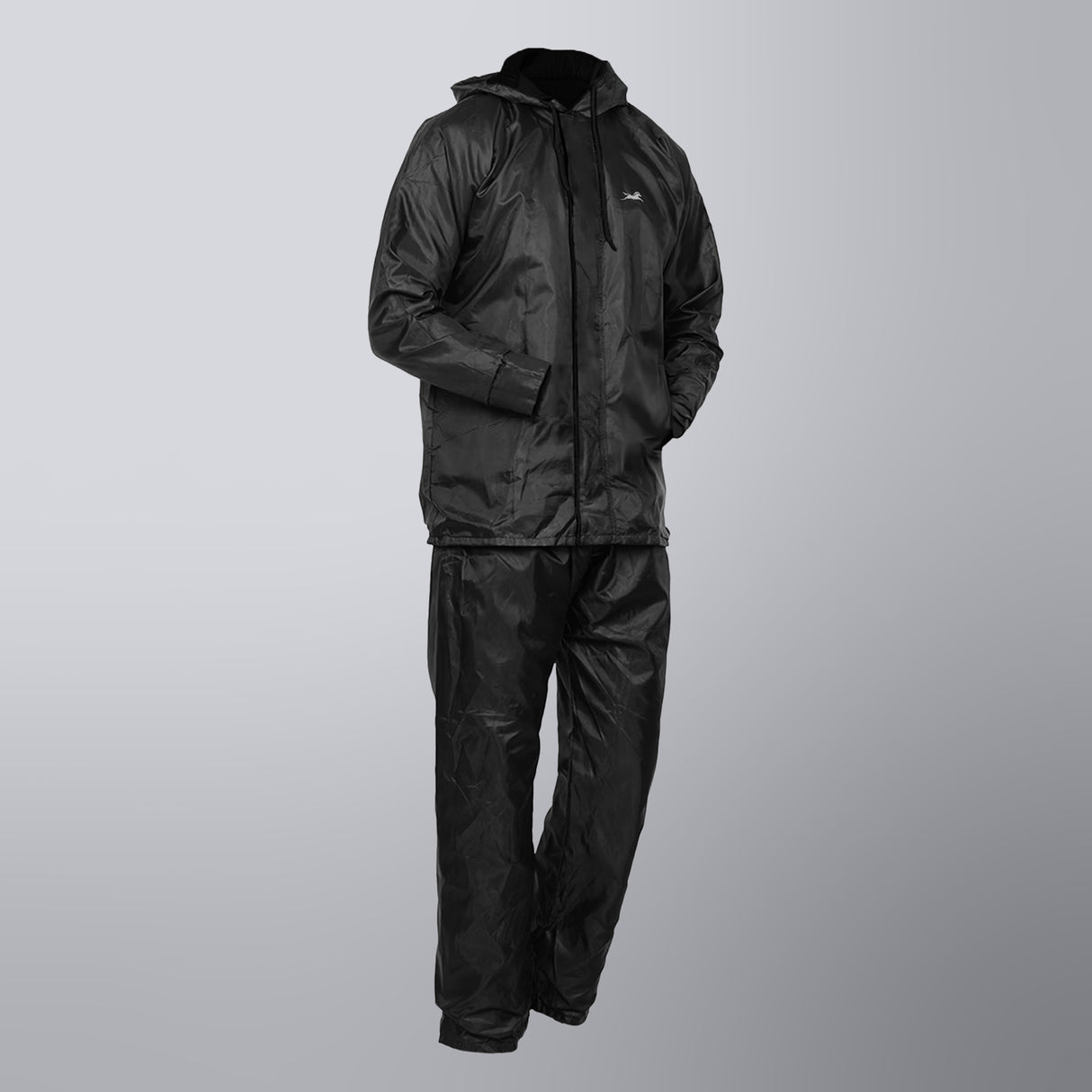 TVS Double Layer Polyester Raincoat with Pant and Adjustable Drawcord for Hoodie