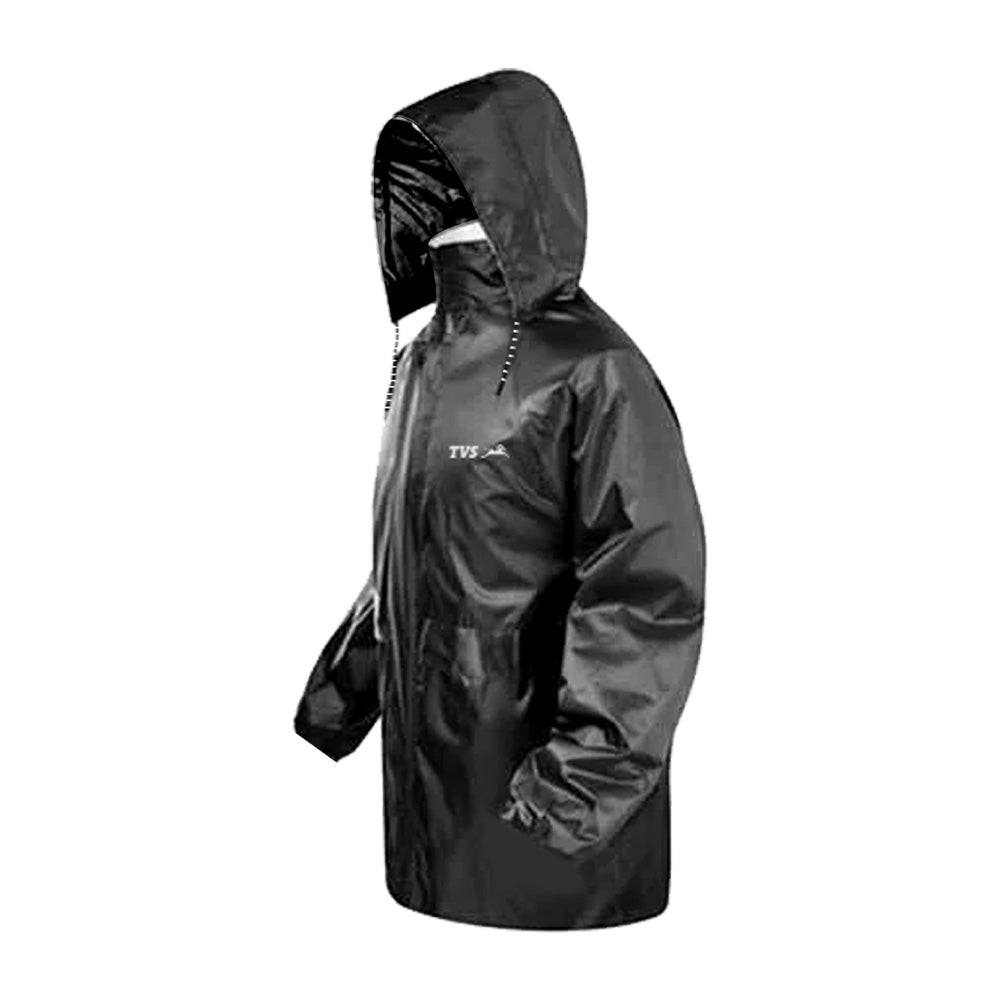 TVS Rain Coat, Color Black- Stay Dry and Stylish in Any Weather