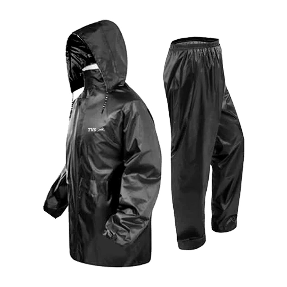TVS Rain Coat, Color Black- Stay Dry and Stylish in Any Weather