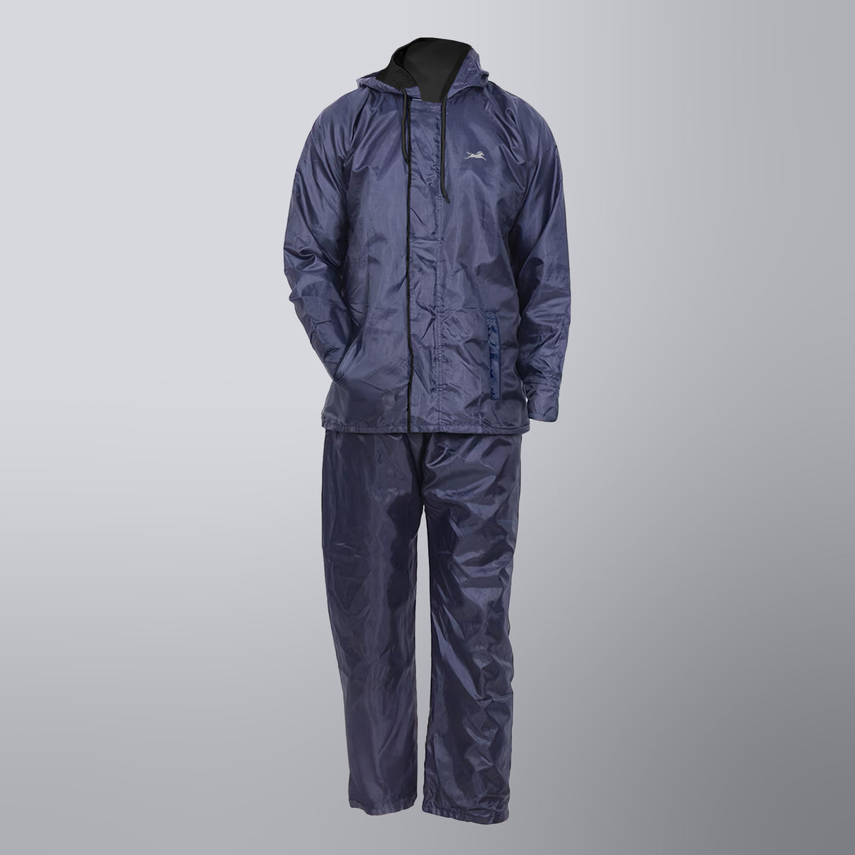 TVS Double Layer Polyester Raincoat with Pant and Adjustable Drawcord for Hoodie