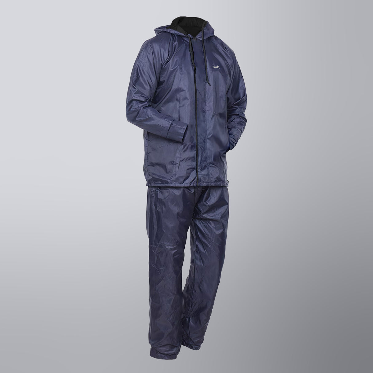 TVS Double Layer Polyester Raincoat with Pant and Adjustable Drawcord for Hoodie