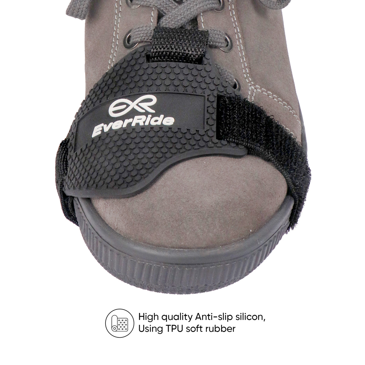 EverRide Motorcycle Shoe Protector Gear Shift Pad – Anti-Slip Rubber Boot Guard | Durable, Easy Fit & Long-Lasting Riding Protection