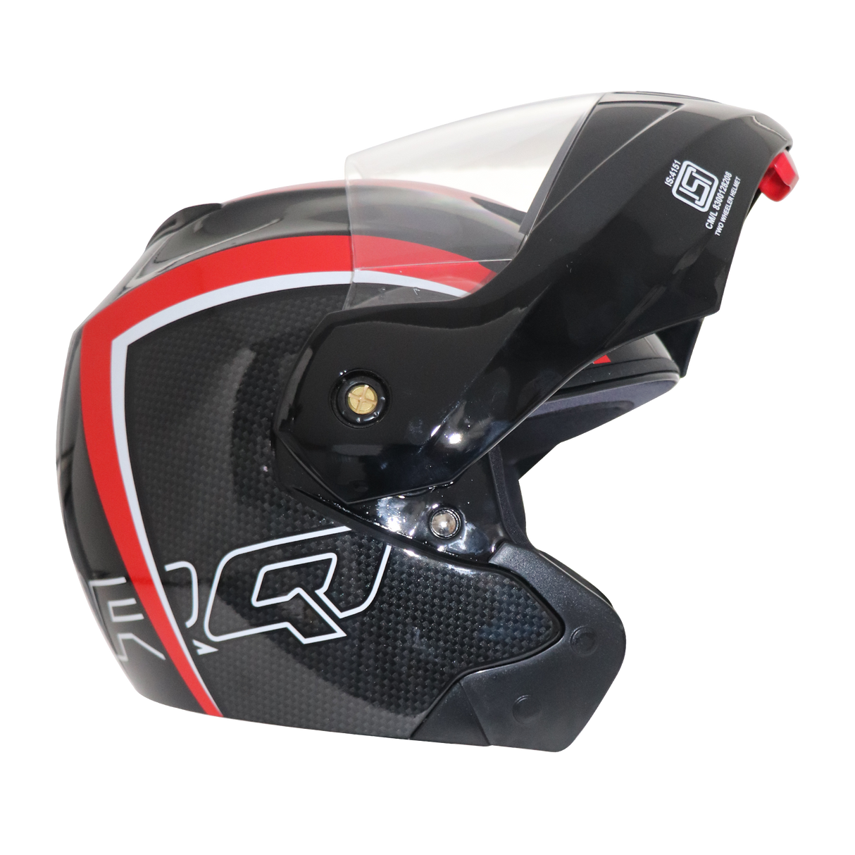 TVS Ntorq Edition Flip Up Helmet (Black Red) - Safety Meets Style