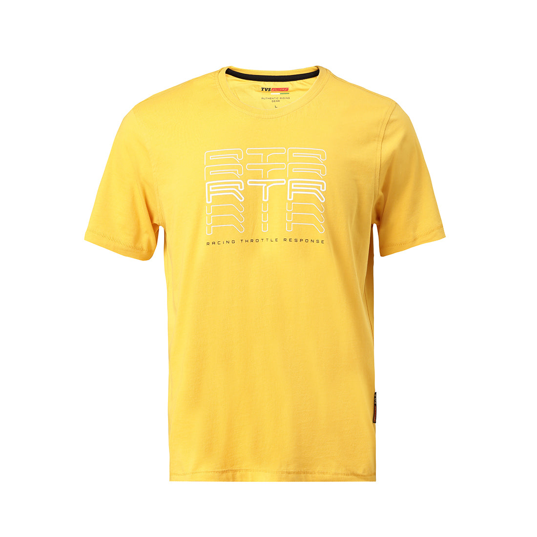 TVS Racing Fury Yellow RTR Crew Neck T-Shirt – 100% Cotton, HD Print Graphics