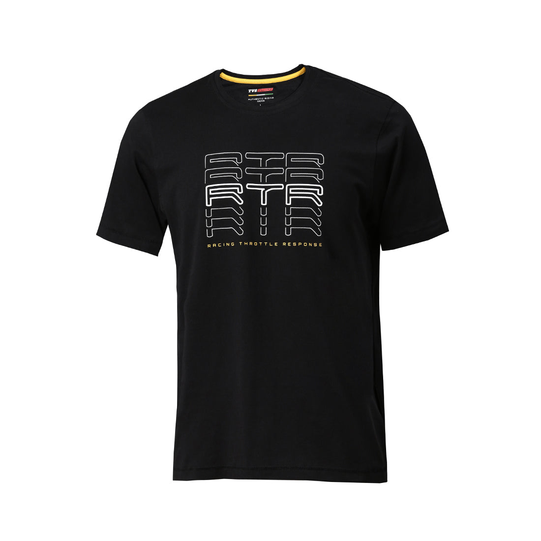 TVS Racing Arsenal Black RTR Crew Neck T-Shirt – 100% Cotton, HD Print Graphics