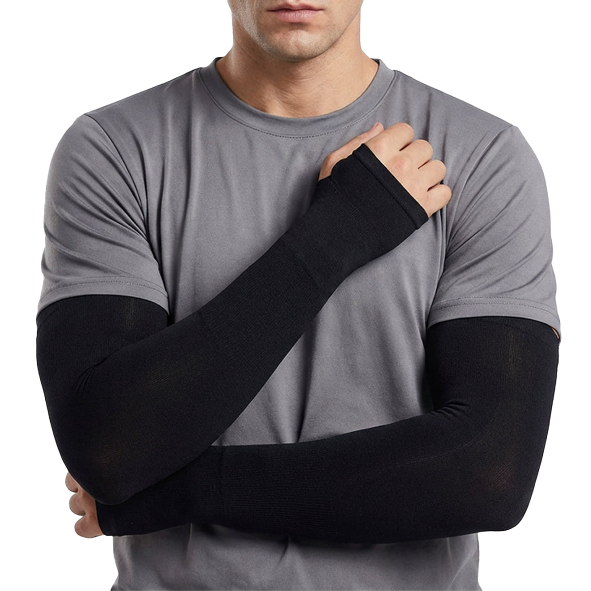 EverRide Arm Sleeves for Men & Women | Skin Fit | Thumb Hole | Free Size | UV Protection