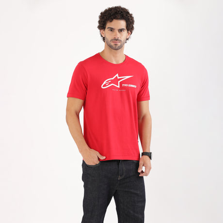 TVS Racing x Alpinestars Crew Neck T-Shirt | 100% Combed Cotton & Anti-Microbial