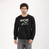 TVS Racing x Alpinestars Crew Neck Pullover Sweatshirt – 100% Cotton French Terry, Ultra-Soft Comfort, Breathable Anti-Odor Fabric, Ribbed Hem & Sleeves for Premium Fit & Style