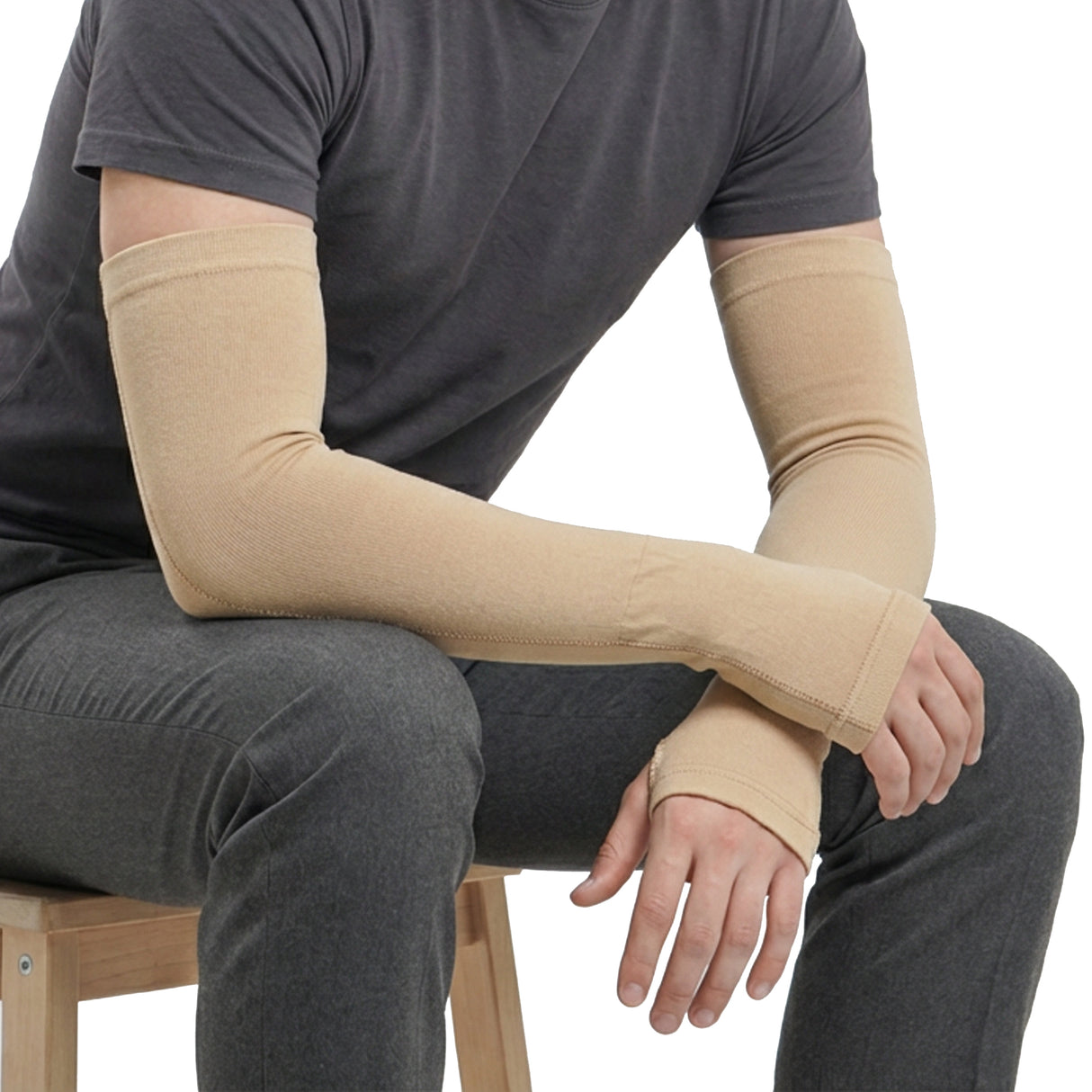 EverRide Arm Sleeves for Men & Women | Skin Fit | Thumb Hole | Free Size | UV Protection