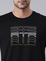 TVS Racing Arsenal Black RTR Crew neck T Shirt