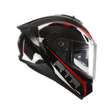 TVS Racing Hurricane Series Full Face Dual Visor Helmet for Men | Premium Bike Helmets with ABS Shell, UV Paint | Quick Release System | Aerodynamic Design | ECE, DOT & ISI Certified