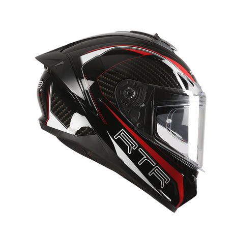 TVS Racing Hurricane Series Full Face Dual Visor Helmet for Men | Premium Bike Helmets with ABS Shell, UV Paint | Quick Release System | Aerodynamic Design | ECE, DOT & ISI Certified