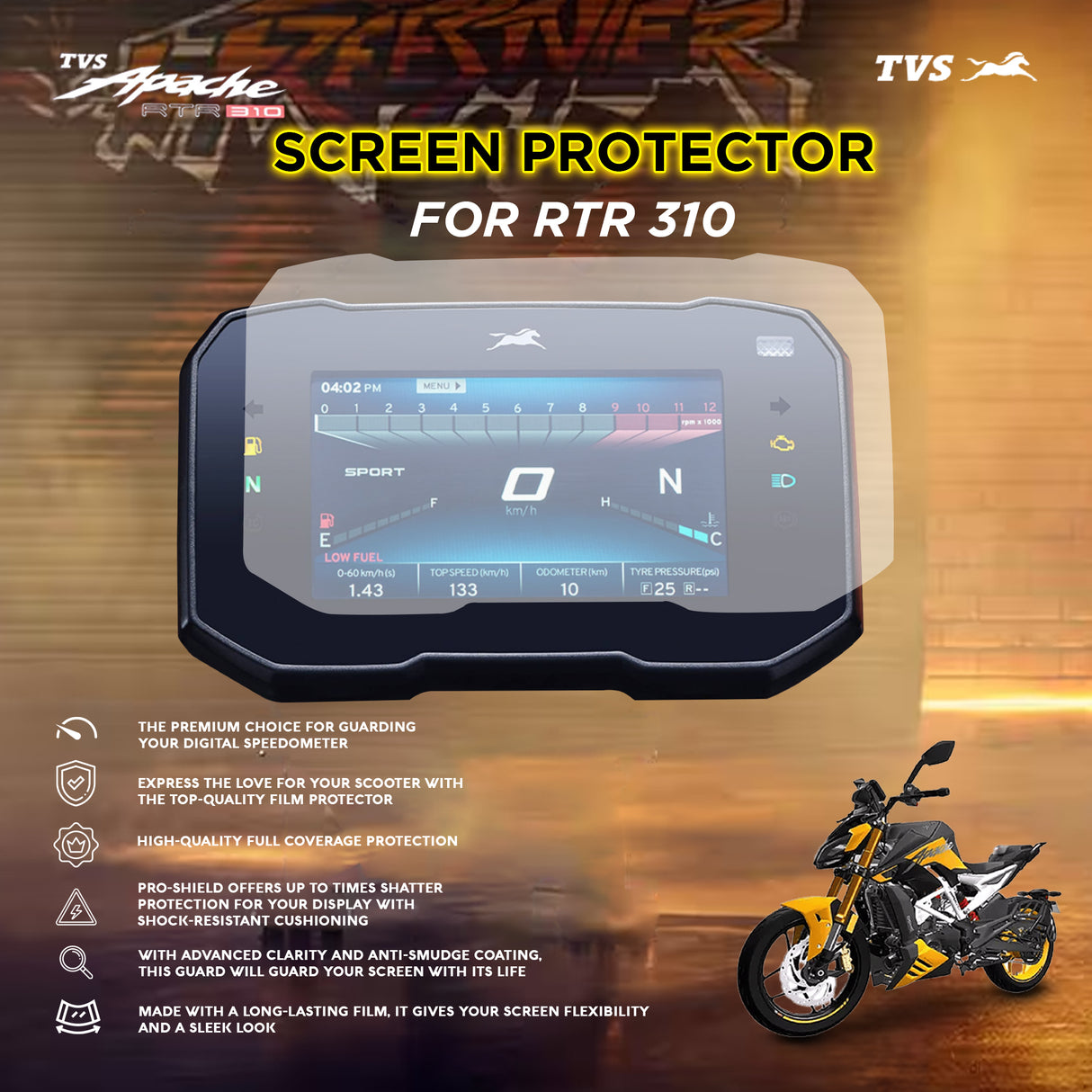 TVS Screen Protector for RTR 310