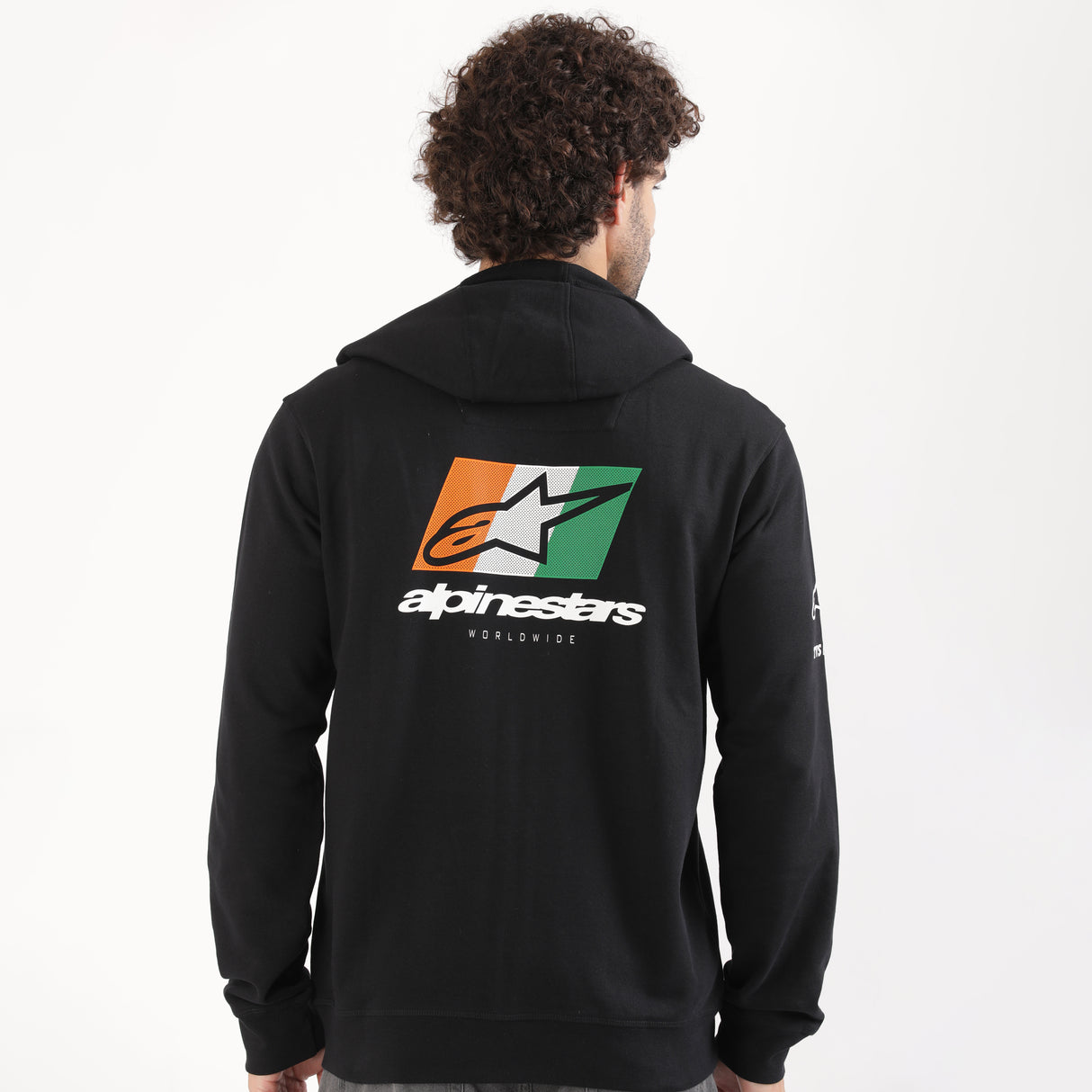 TVS Racing x Alpinestars Hooded Sweatshirt – 100% Cotton French Terry, Ultra-Soft Comfort, Breathable Anti-Odor Fabric, YKK Zipper, Kangaroo Pocket, Ribbed Hem & Stylish Streetwear Look