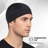 EverRide Breathable Skull Cap for Men & Women | Ergonomic Fit | 4-Way Stretch | Shape Retention | Lightweight & Sweat Wicking