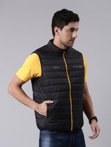 Sleeve Less Thermal Jacket - Black | Wind-Proof, Lightweight & Warm