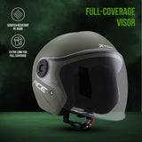 Xtrac Ace Open Face Helmet for Men & Women | ISI Certified