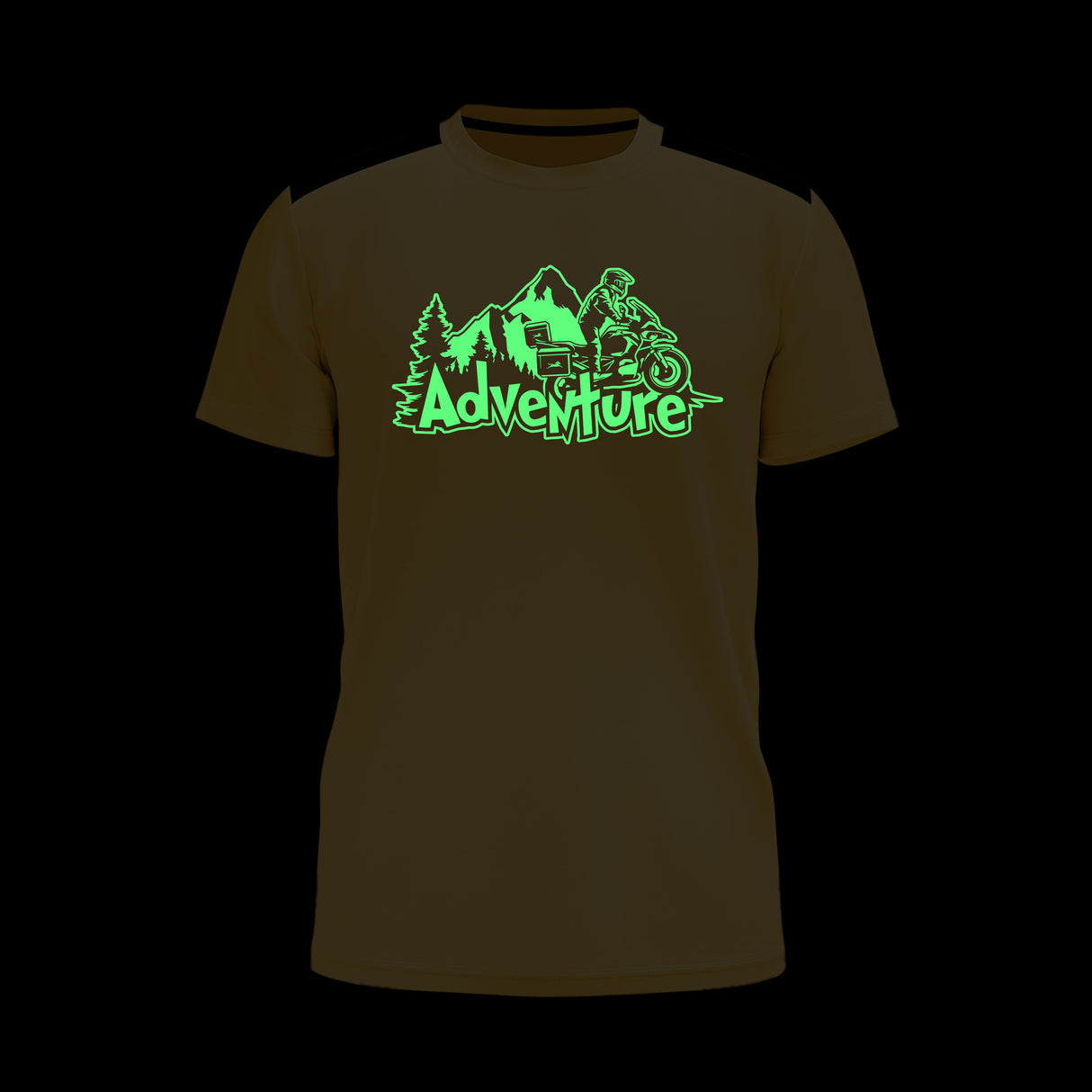 TVS Adventure Round Neck Cotton T Shirt | Glow in Dark
