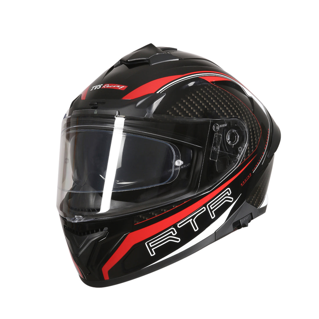 TVS Racing Hurricane Series Full Face Dual Visor Helmet for Men | Premium Bike Helmets with ABS Shell, UV Paint | Quick Release System | Aerodynamic Design | ECE, DOT & ISI Certified