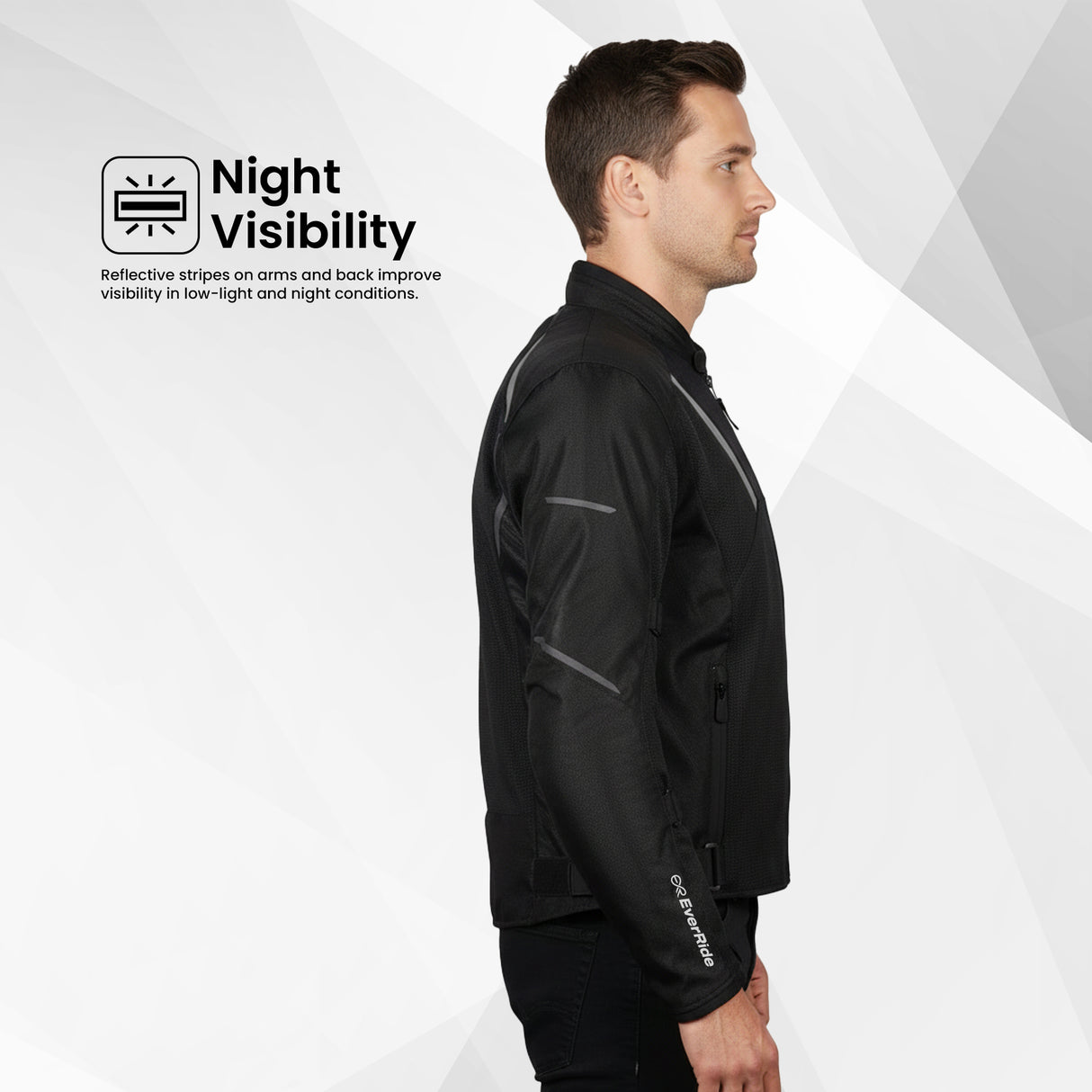 EverRide Urban Mesh Riding Jacket with CE Level 2 Protectors – 600D Heavy-Duty Fabric | Breathable & Durable Motorcycle Jacket