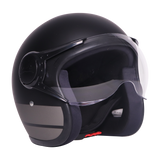 TVS J110 Half Face Helmet, Titanium Grey Matte 