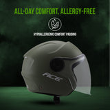 Xtrac Ace Open Face Helmet for Men & Women | ISI Certified