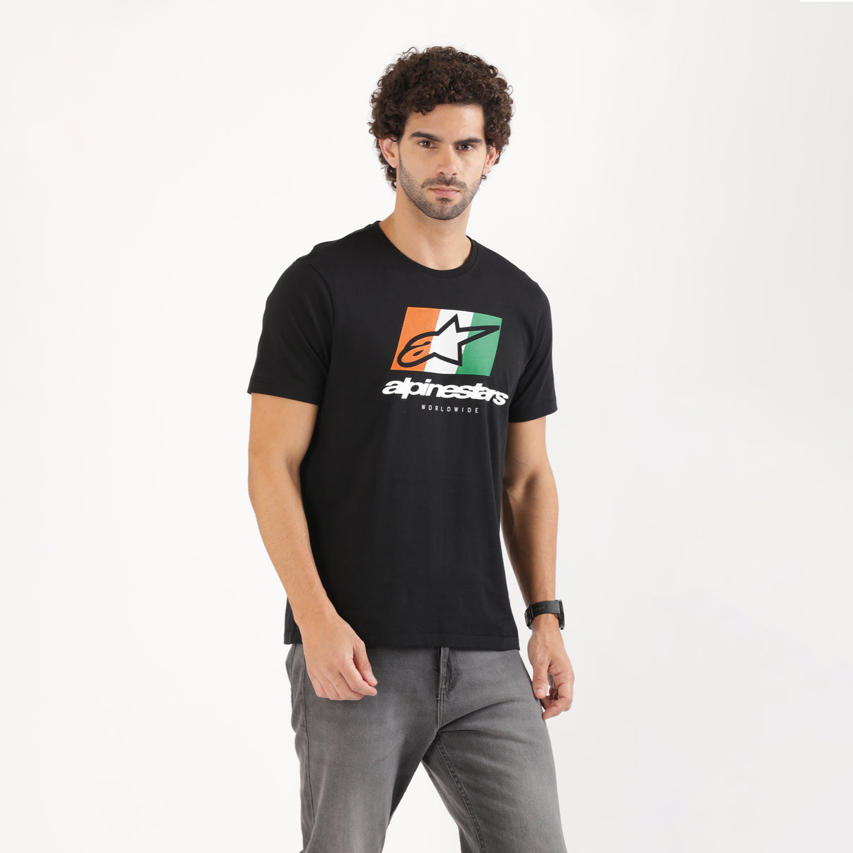 TVS Racing x Alpinestars Crew Neck T-Shirt | 100% Combed Cotton & Anti-Microbial