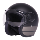 TVS J110 Half Face Helmet, Titanium Grey Matte 