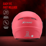 Xtrac Ace Open Face Helmet for Men & Women | ISI Certified