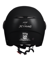 Xtrac Fit ISI Certified Half Face Helmet with Clear Visor – Lightweight Protection for All Two-Wheelers
