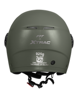 Xtrac Fit ISI Certified Half Face Helmet with Clear Visor – Lightweight Protection for All Two-Wheelers