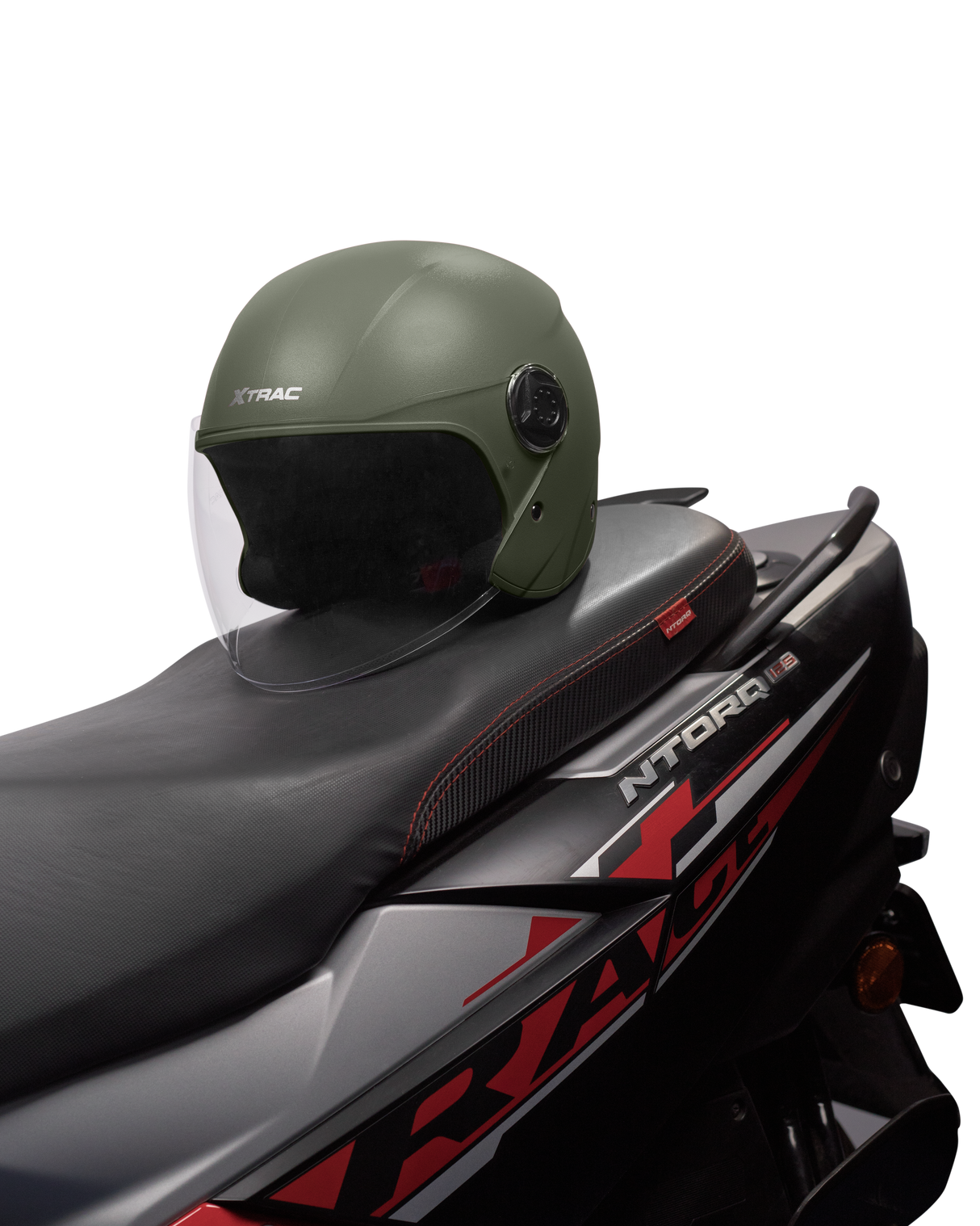 Xtrac Fit ISI Certified Half Face Helmet with Clear Visor – Lightweight Protection for All Two-Wheelers