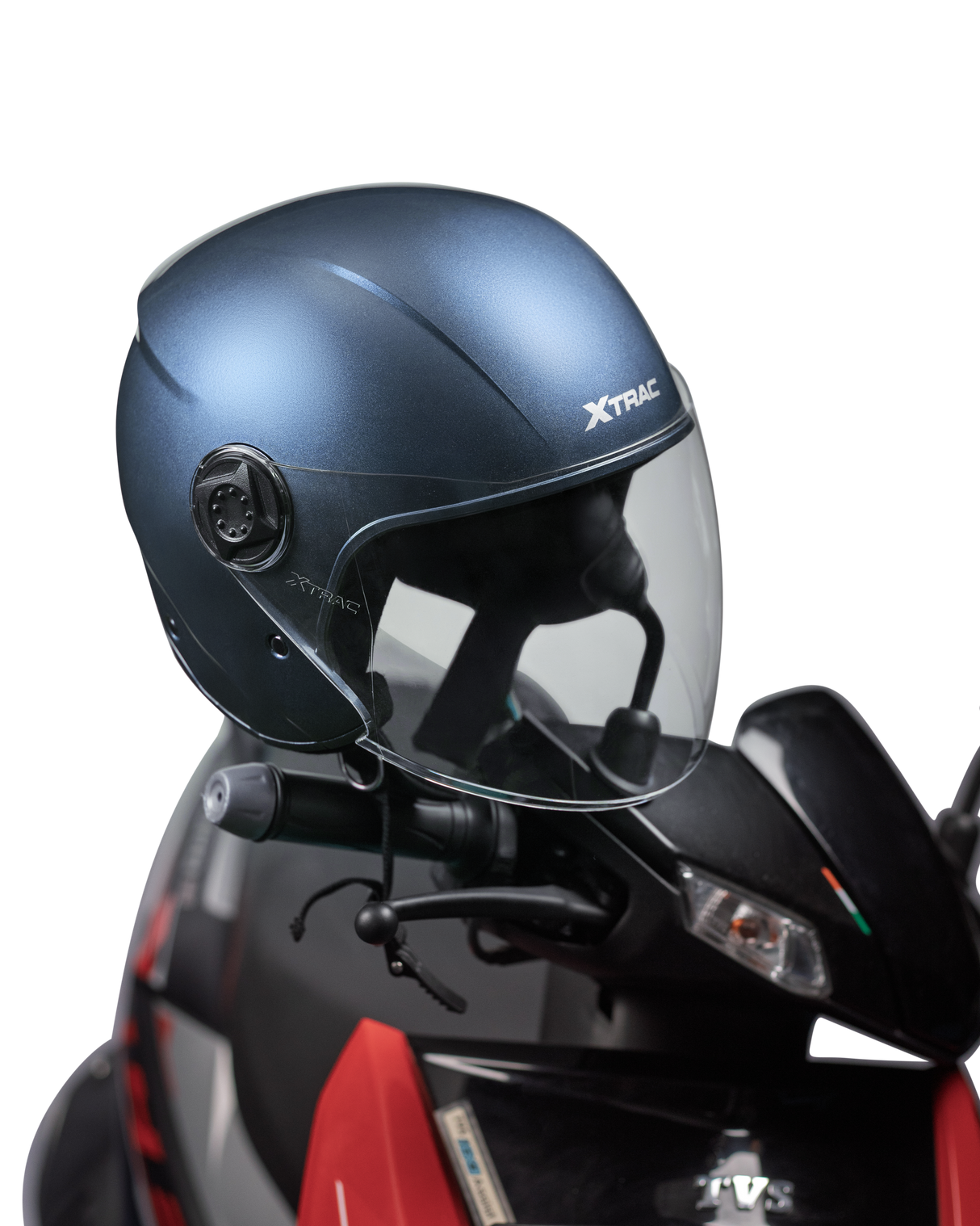 Xtrac Fit ISI Certified Half Face Helmet with Clear Visor – Lightweight Protection for All Two-Wheelers