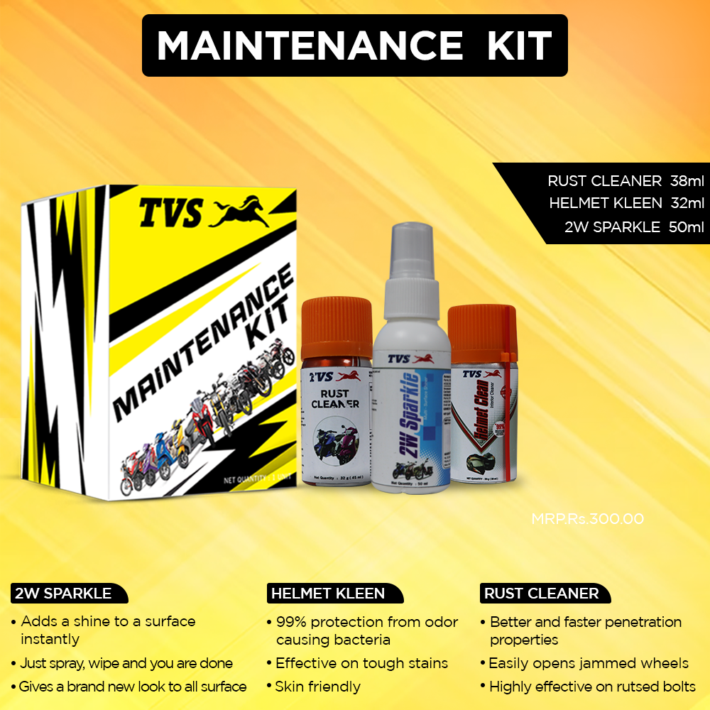 TVS Maintenance Kit – Comprehensive Cleaning and Maintenance Solution for 2-Wheelers