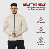TVS Sunscreen Jacket for Men | UPF 50+ UV Protection | Lightweight, Breathable & Quick-Dry Jacket | Odor Control Technology | Anti-Tan Shield | Summer Jacket for Men