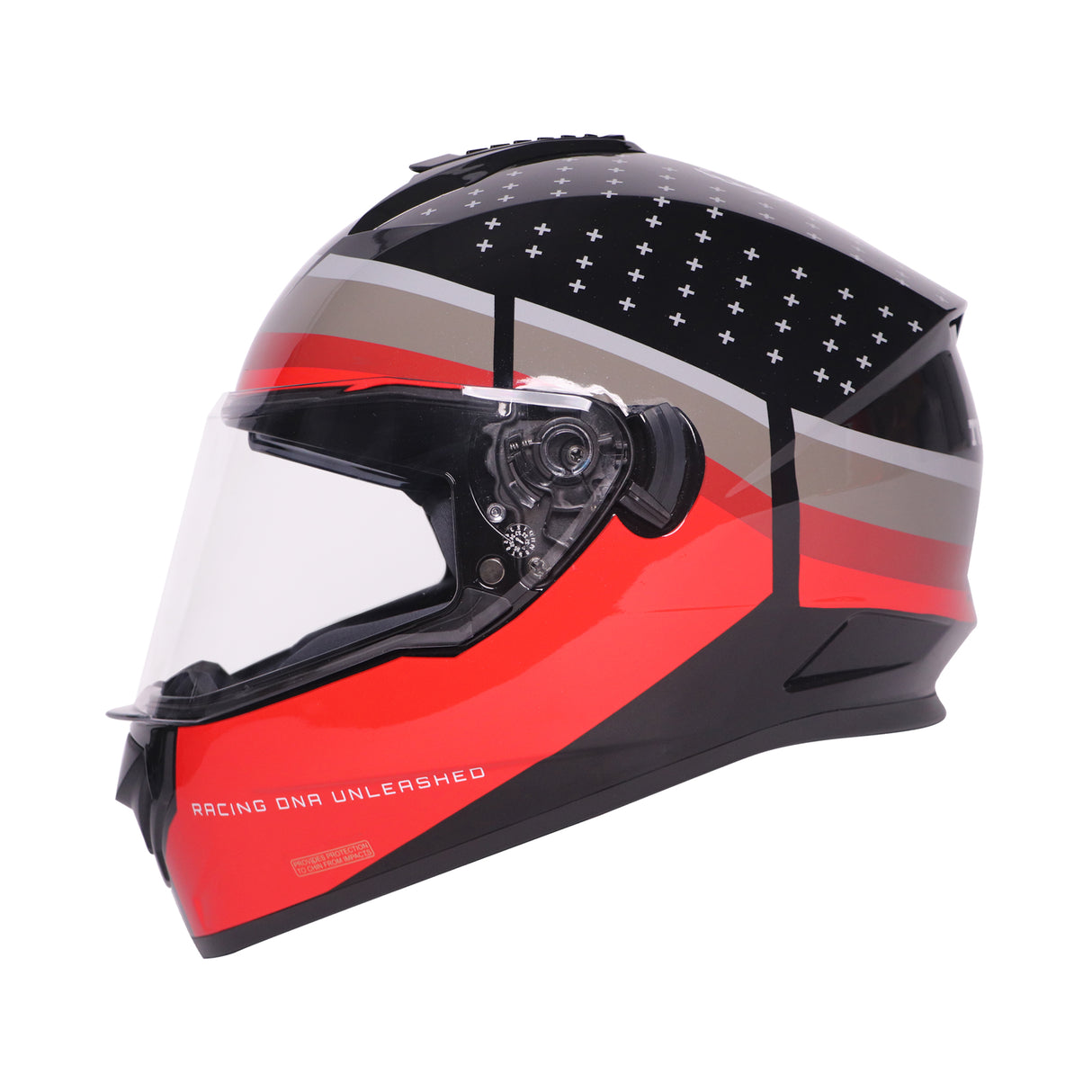 TVS Racing Phantom Series Full Face Dual Visor Helmet for Men | Premium Bike Helmets with ABS Shell, UV Paint | Quick Release System | Aerodynamic Design | DOT & ISI Certified (Black V2)